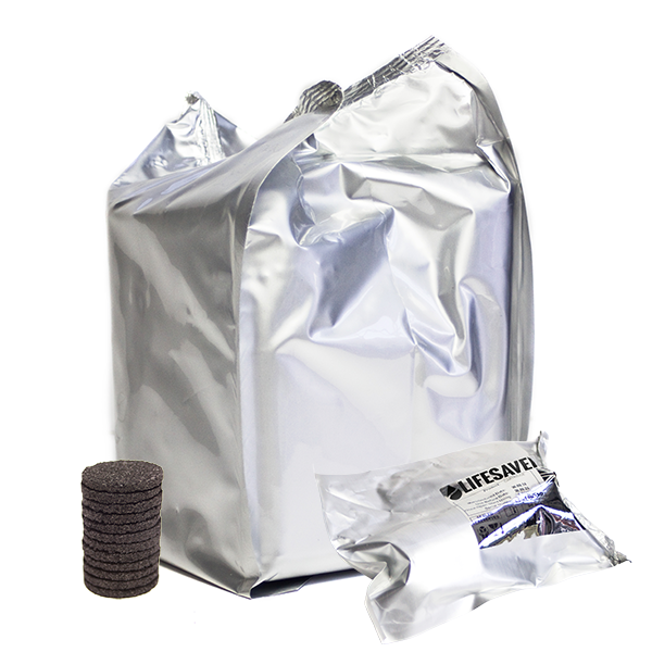 Load image into Gallery viewer, Foil-wrapped LifeSaver Cube and foil-wrapped filer
